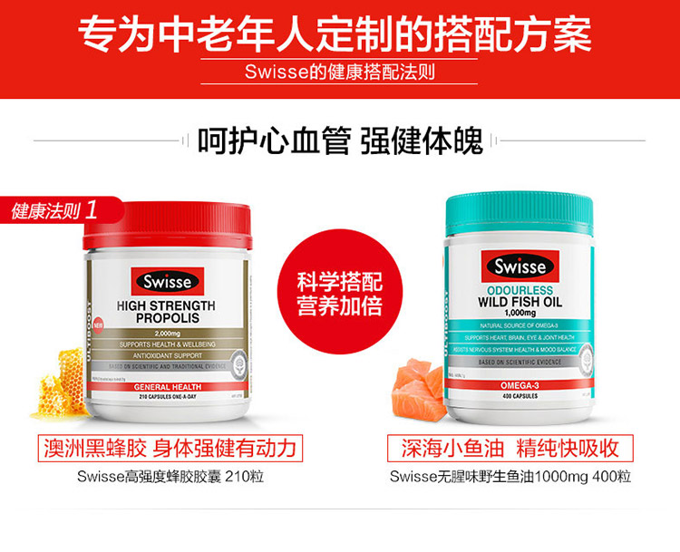 Swisse高浓度蜂胶套餐搭配